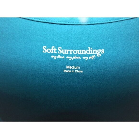 Soft Surroundings M Teal Reef "Happy Place" dress short sleeves - Picture 2 of 5